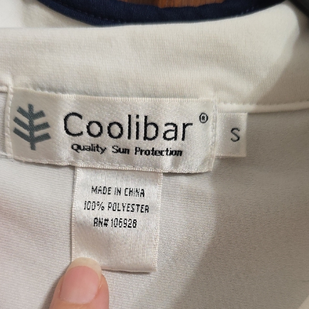 Coolibar White Sun Protection Zip Shirt Sz S - Picture 2 of 11